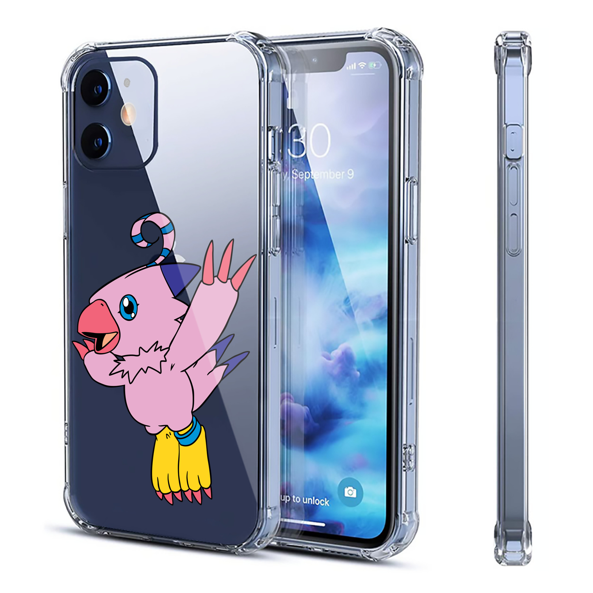 （画像用） Digimon デジタルモンスター/デジモン 【iPhone 12シリーズ対応】透明スマホケース（クリアソフトケース）